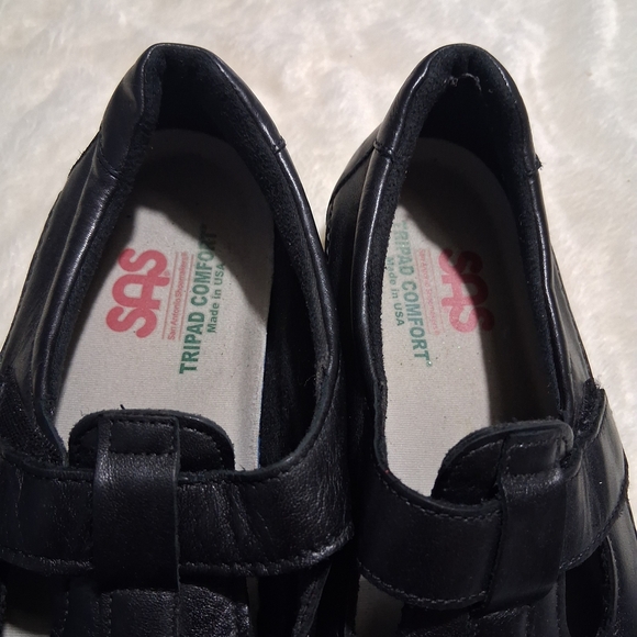 SAS Black Comfort Sandals with Adjustable Strap - Picture 6 of 6